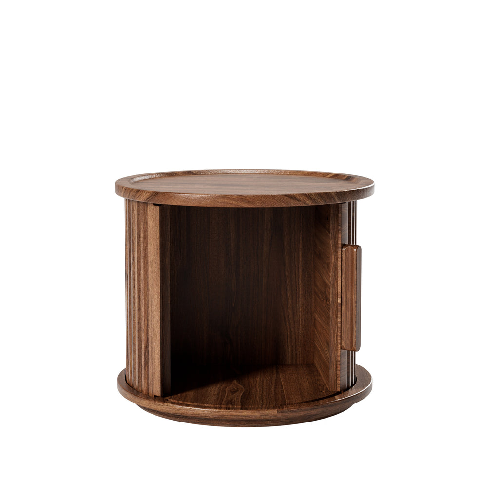 Sigrid Fluted Walnut Nightstand