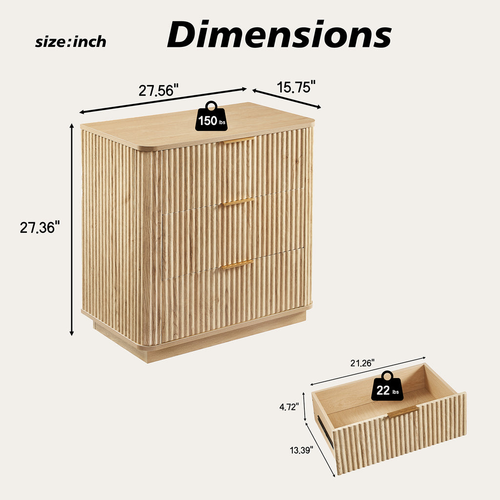 Calla Curved Oak Dresser