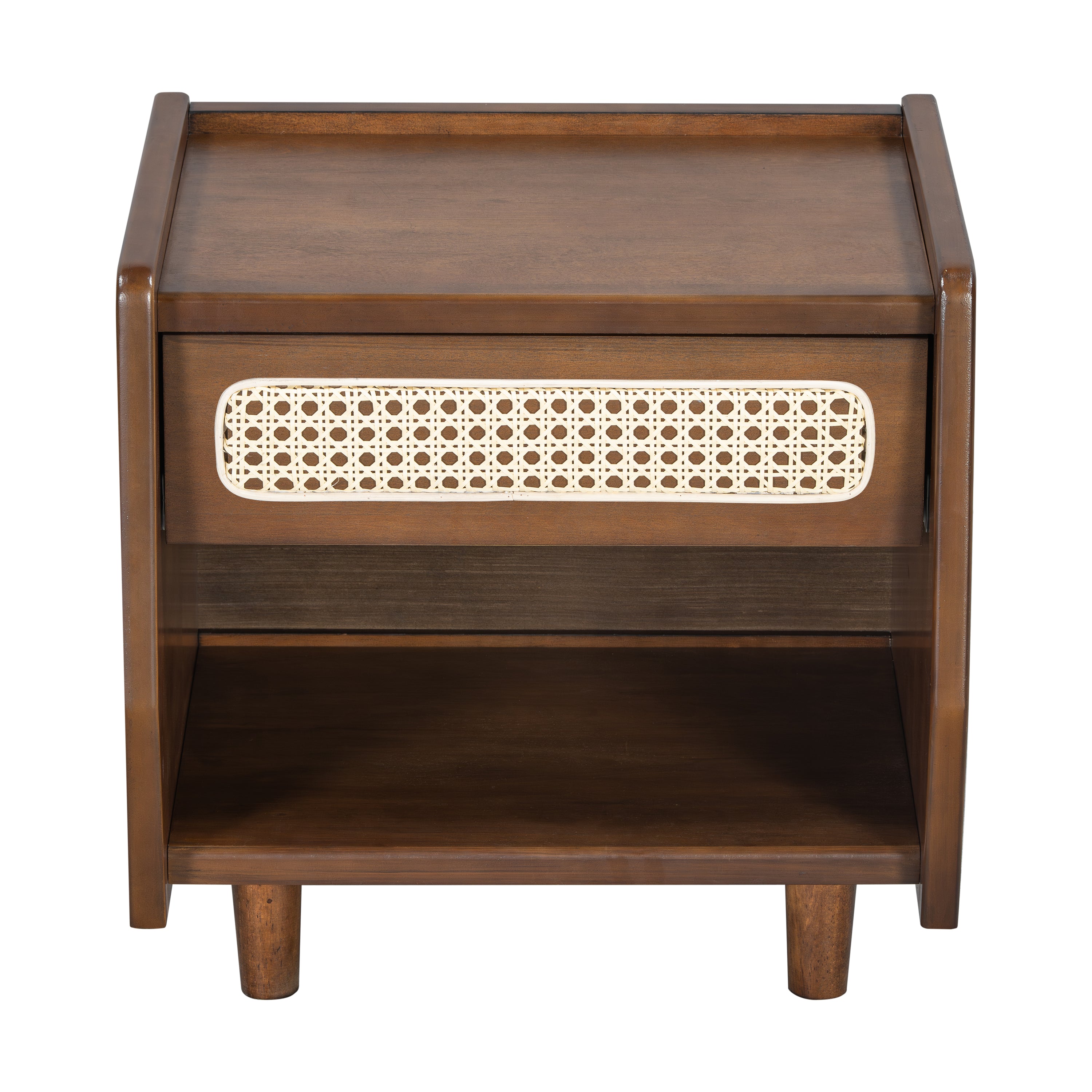 Ebba Storage Walnut Nightstand