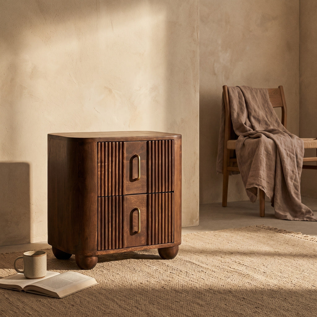 Ulvhild Fluted Nightstand
