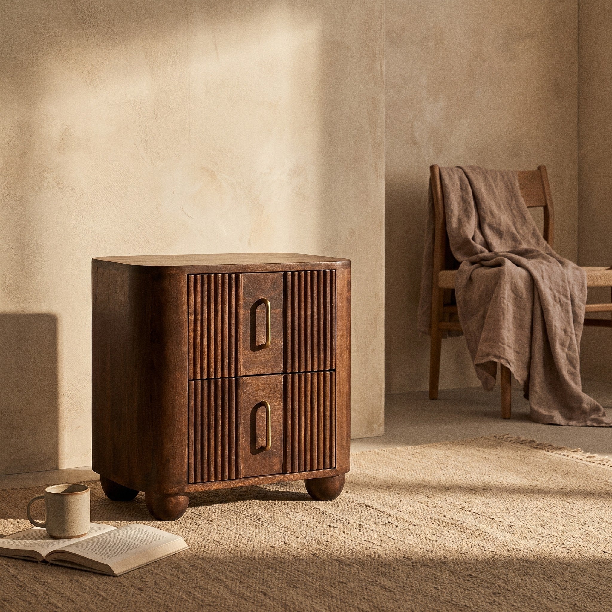 Ulvhild Fluted Nightstand