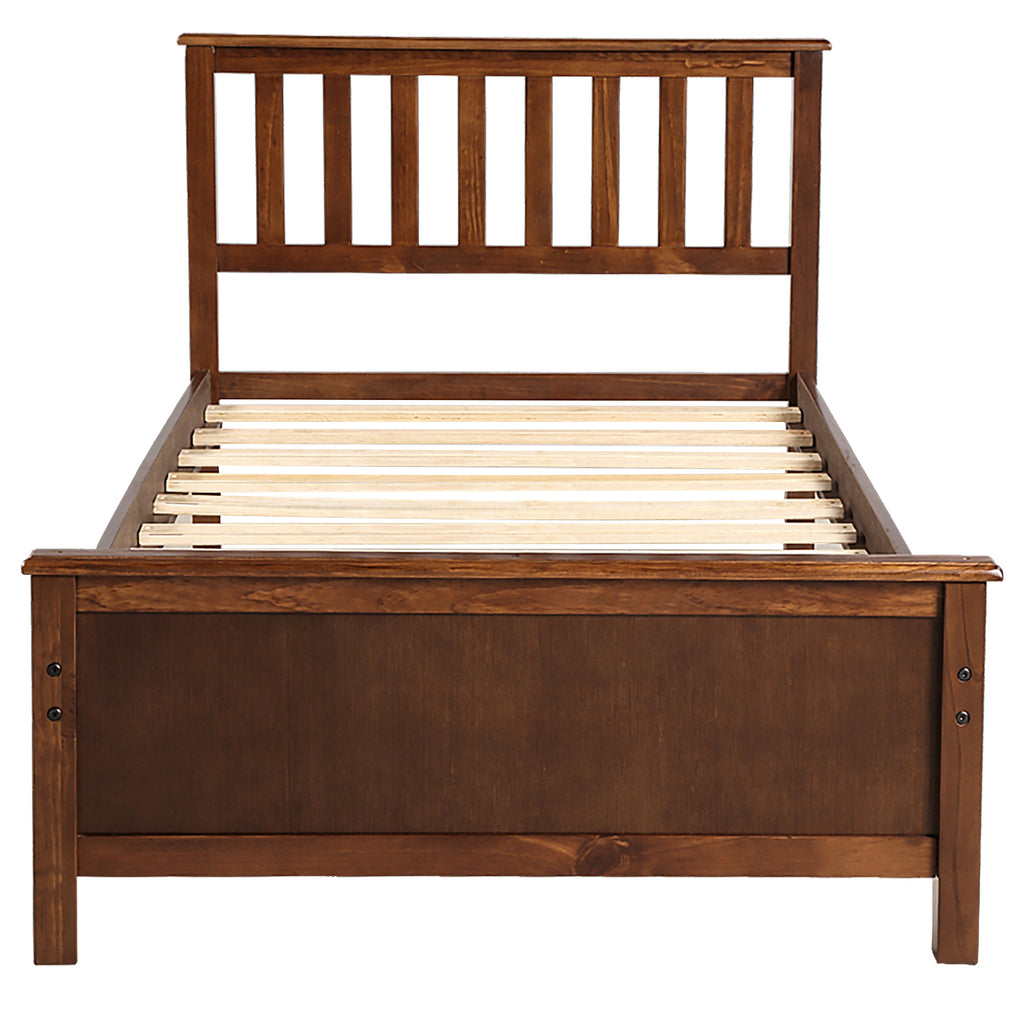 Palle Walnut Twin Platform Bed Frame