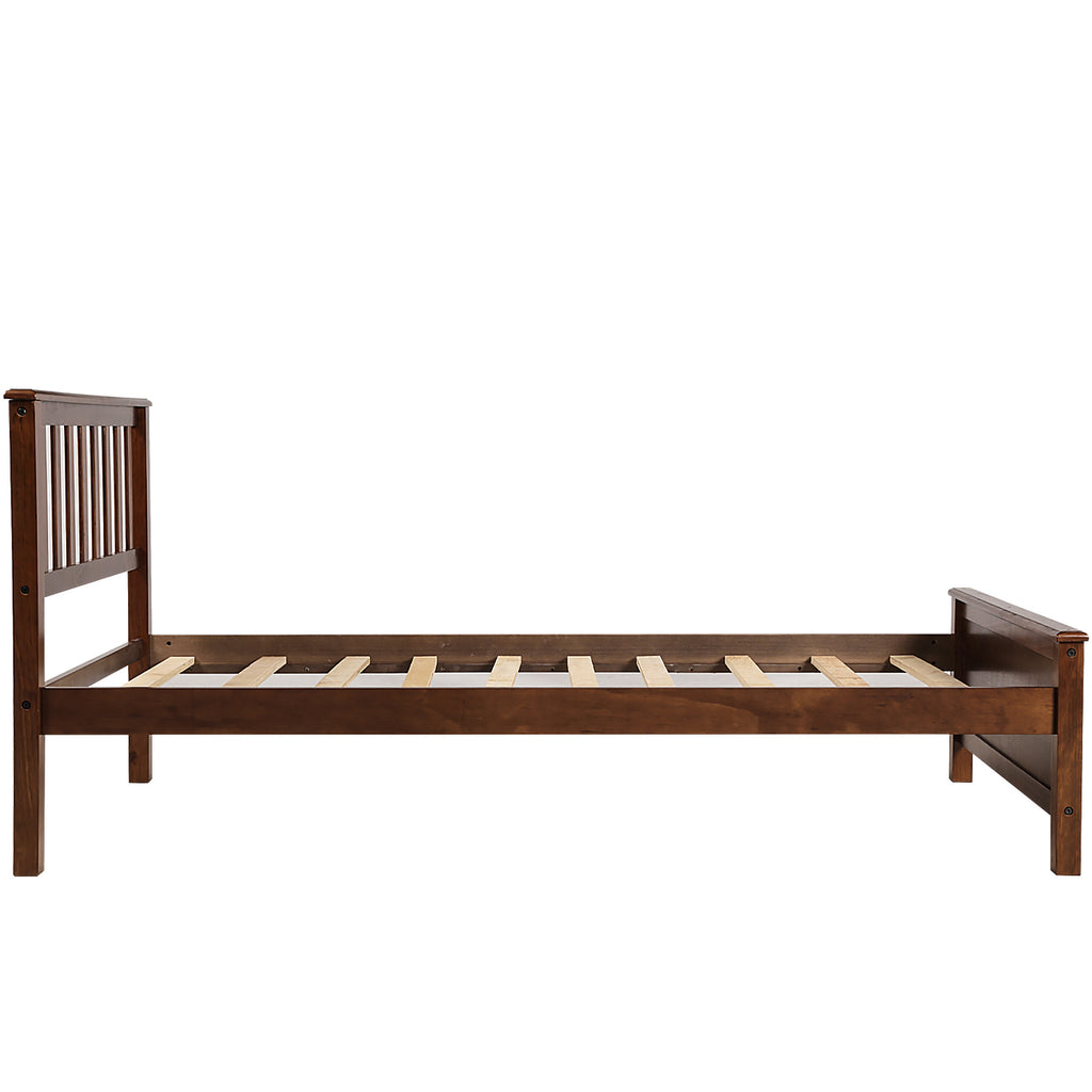 Palle Walnut Twin Platform Bed Frame