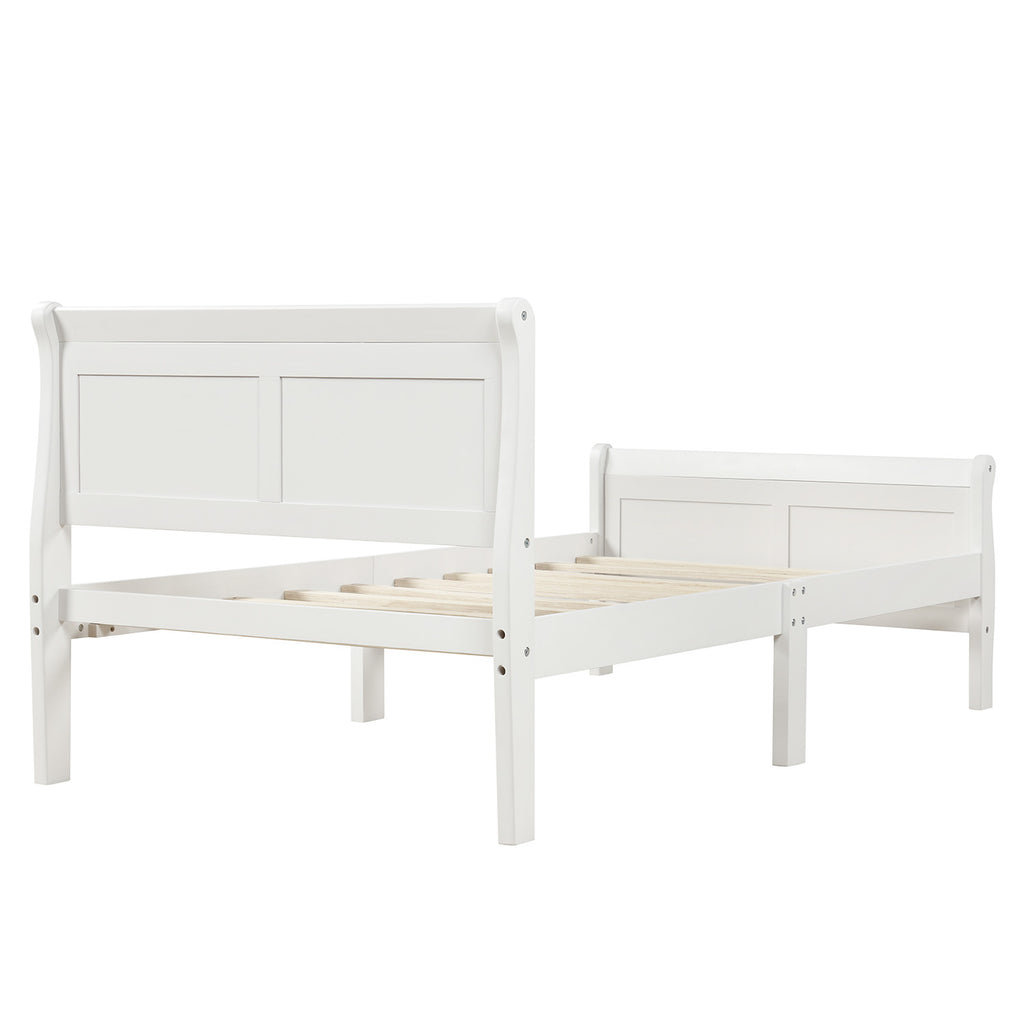 Une Solid Wood Twin Platform Bed Frame