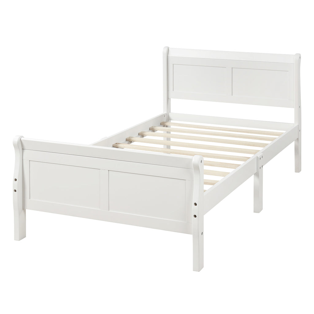 Une Solid Wood Twin Platform Bed Frame