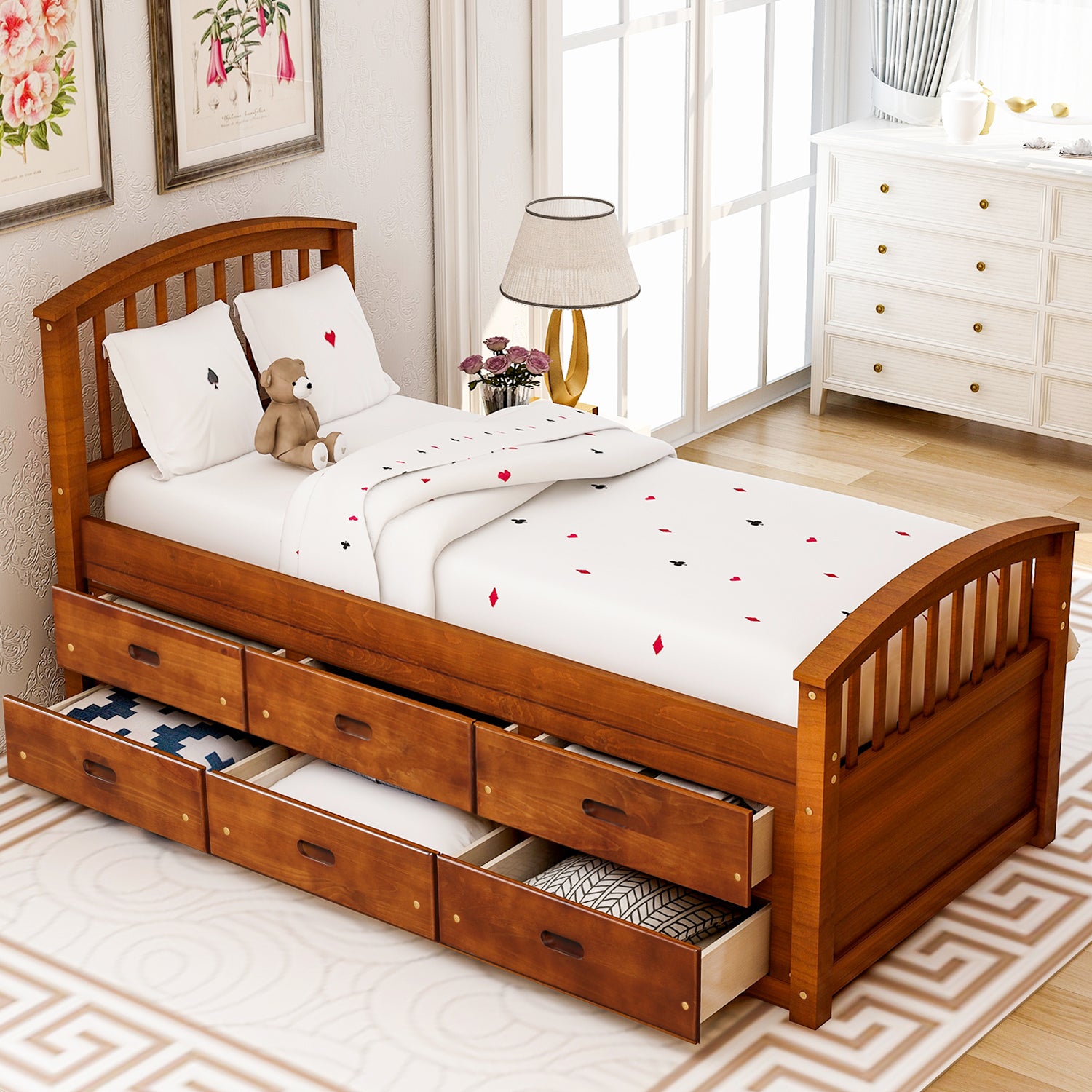 Frode Solid Wood Twin Platform Bed Frame
