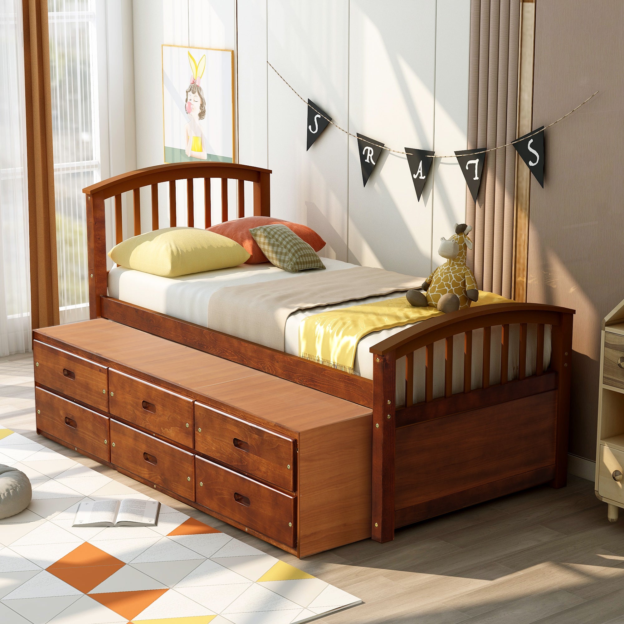 Frode Solid Wood Twin Platform Bed Frame