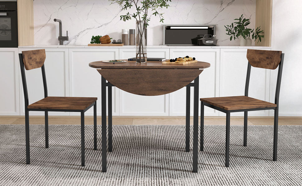 Vits 3-Piece Round Dining Set
