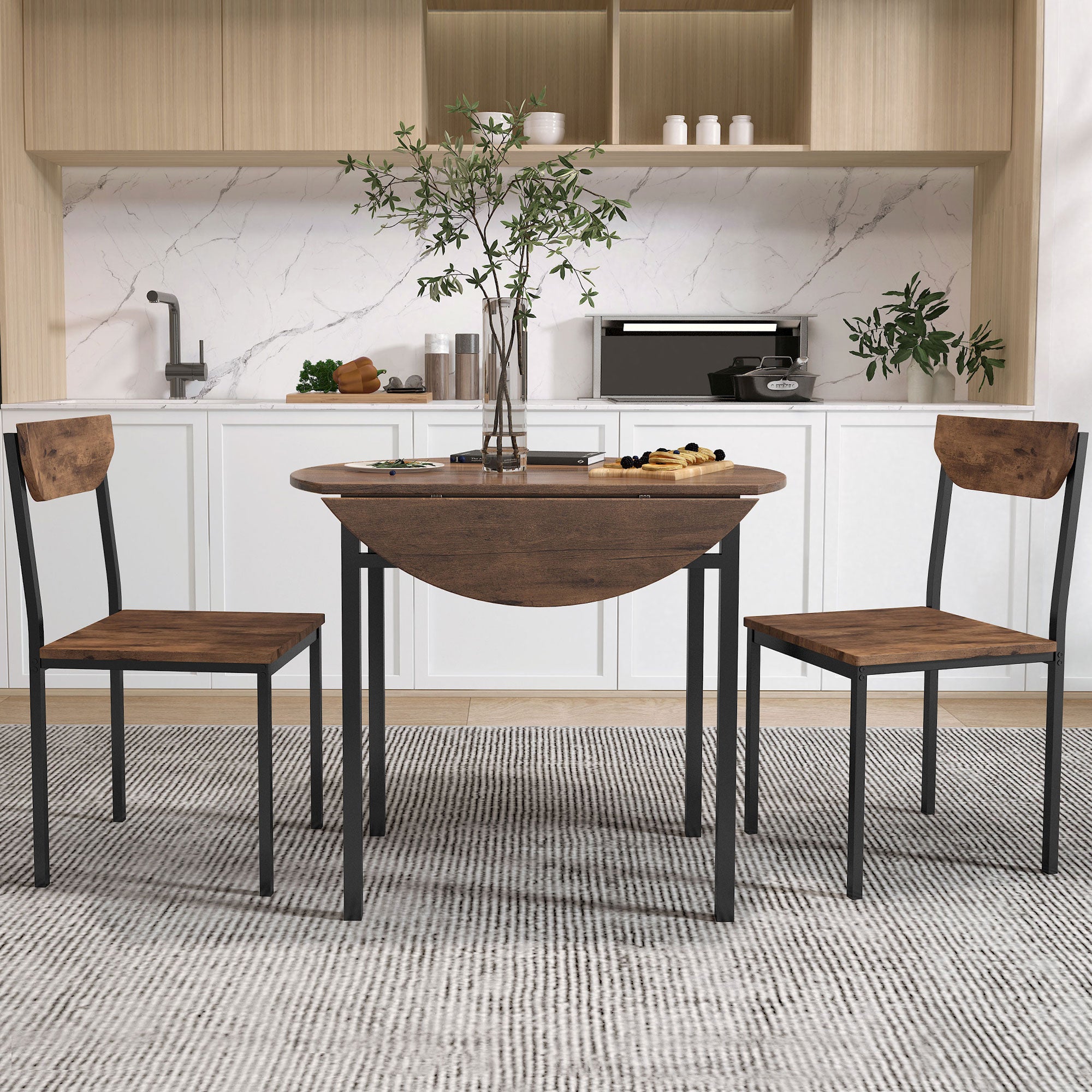 Vits 3-Piece Round Dining Set