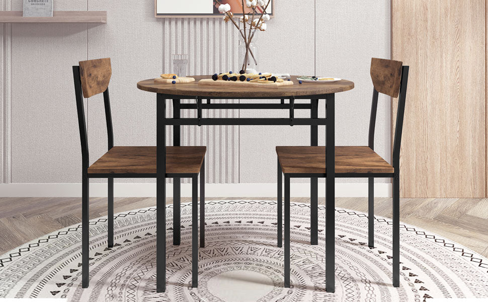 Vits 3-Piece Round Dining Set
