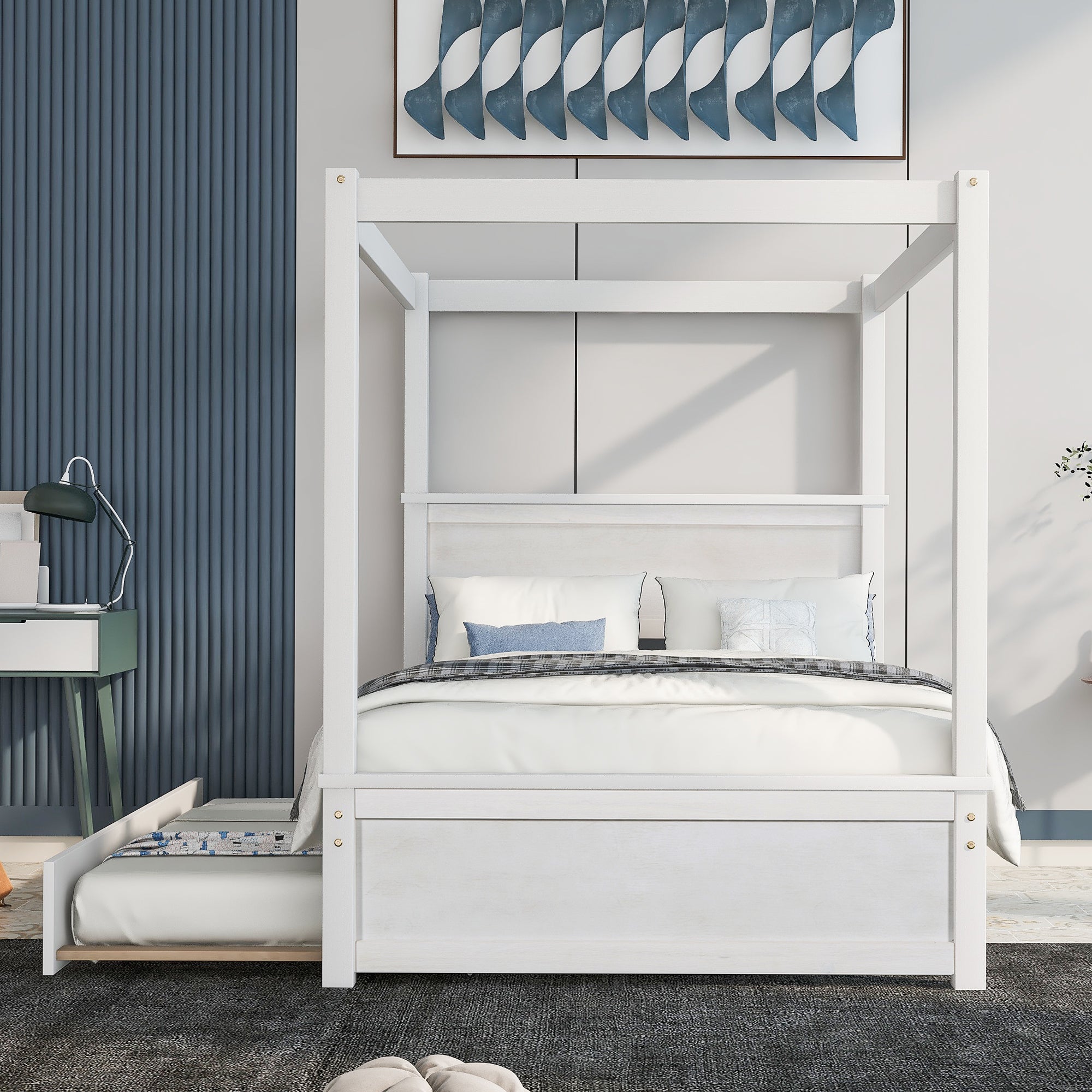 Nils Solid Wood Full Platform Bed Frame