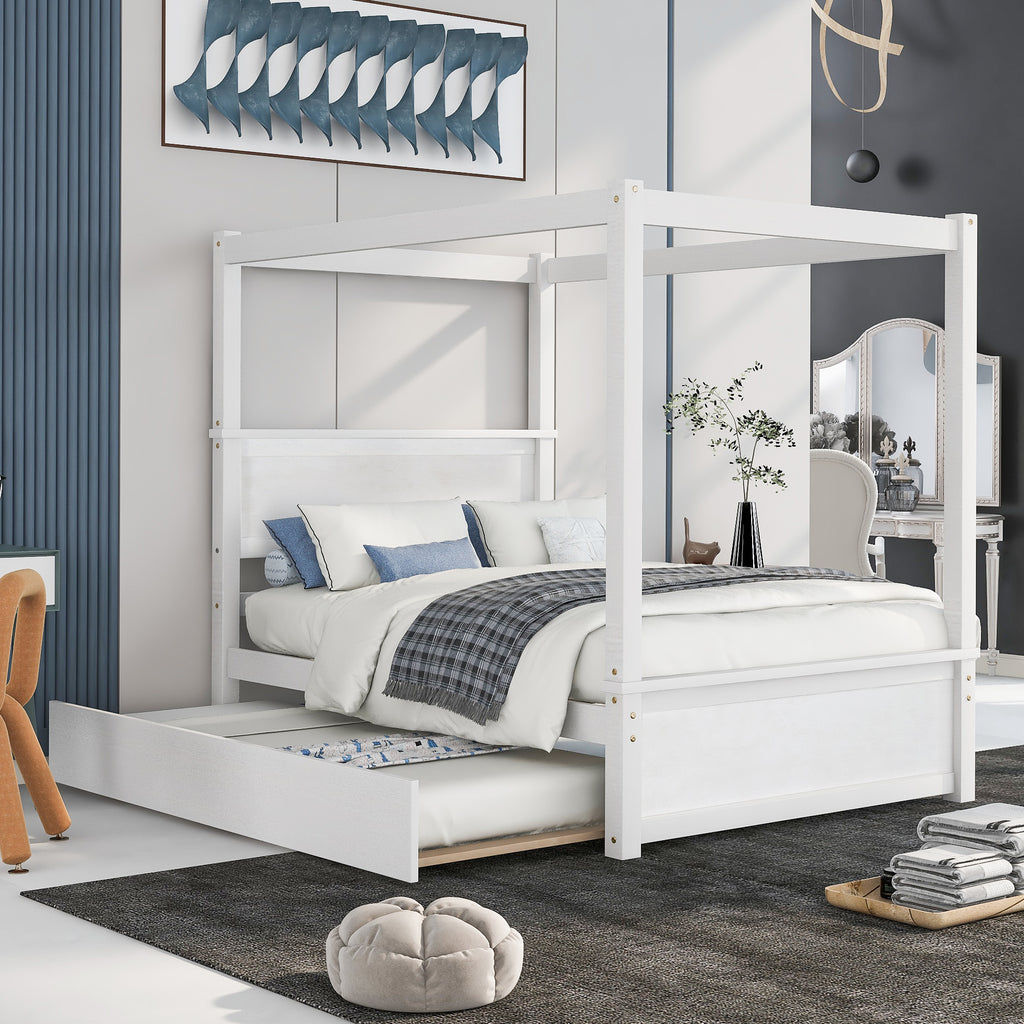 Nils Solid Wood Full Platform Bed Frame