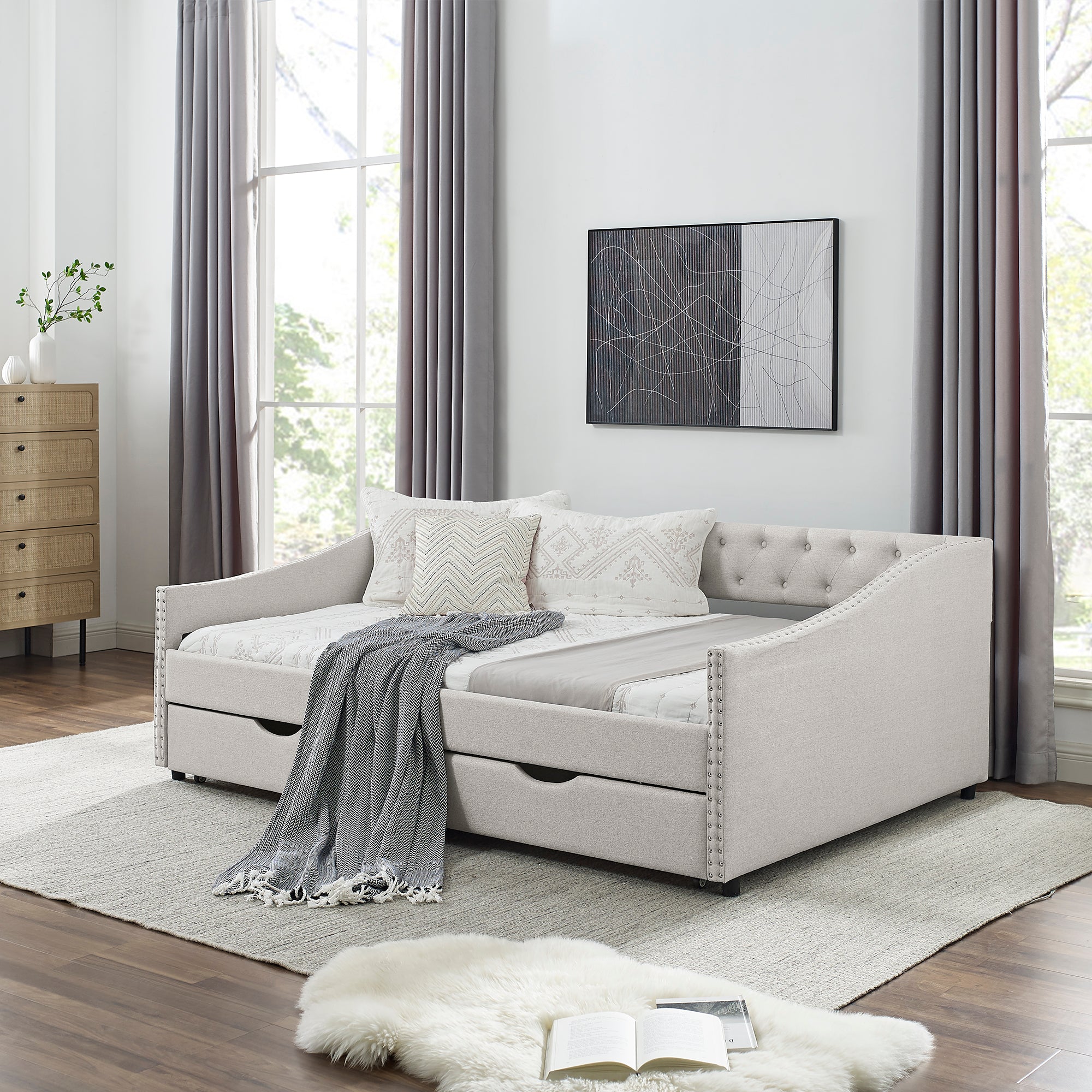 Solveig Linen Sofa Bed