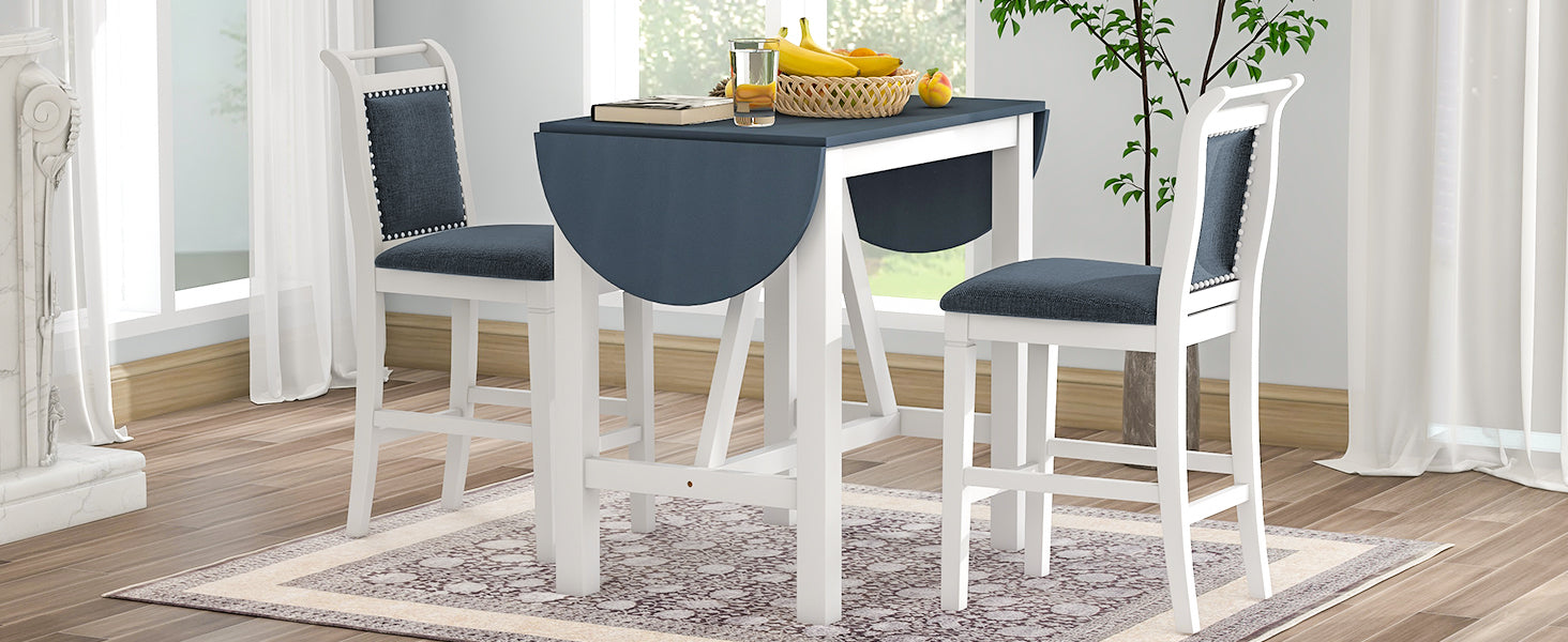 Oskar 3-Piece Solid Wood Dining Set