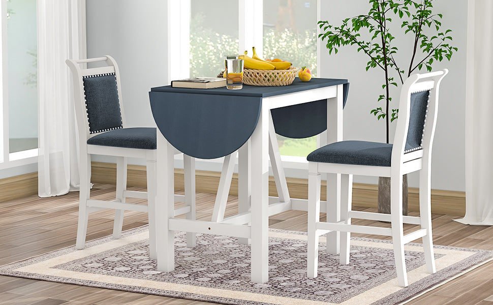 Oskar 3-Piece Solid Wood Dining Set