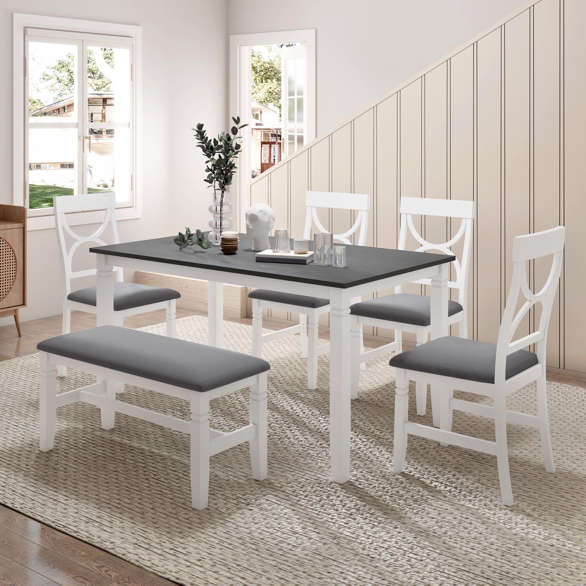 Ingrid 6-Piece Solid Wood Dining Set