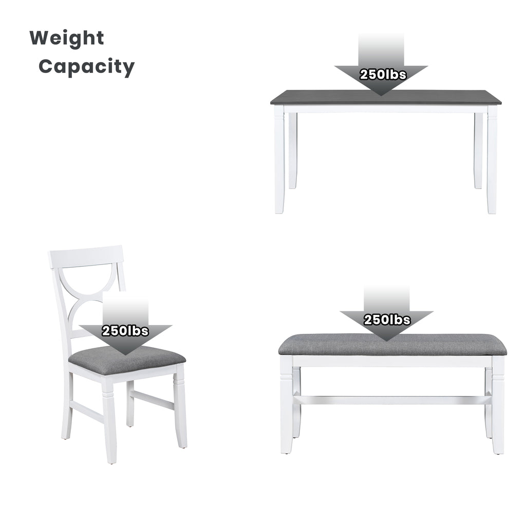 Ingrid 6-Piece Solid Wood Dining Set