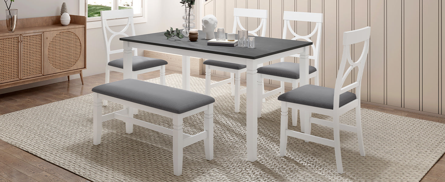 Ingrid 6-Piece Solid Wood Dining Set