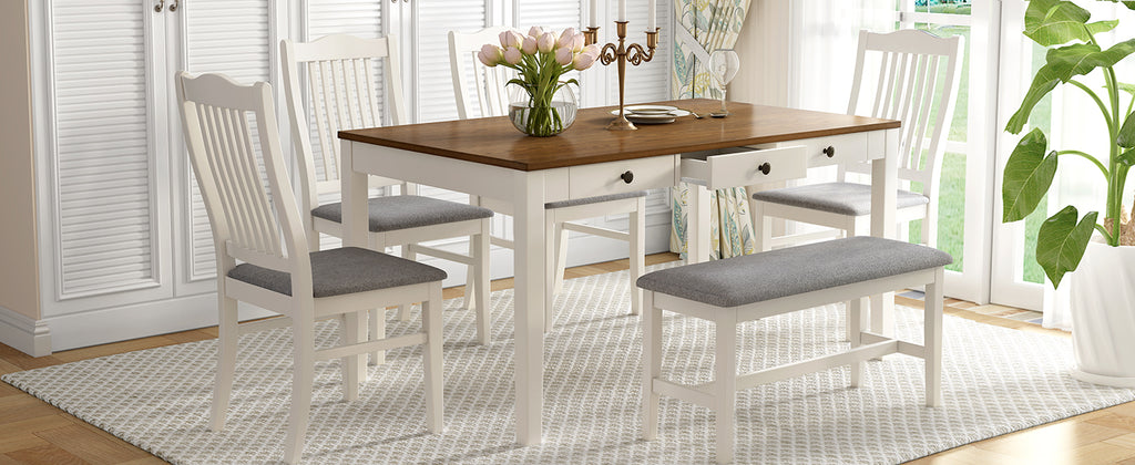 Disa 6-Piece Solid Wood Dining Set