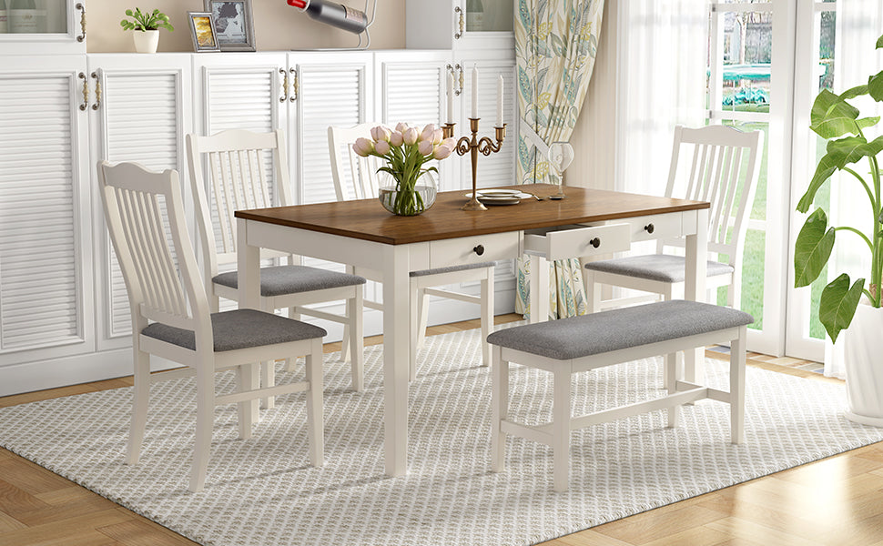 Disa 6-Piece Solid Wood Dining Set