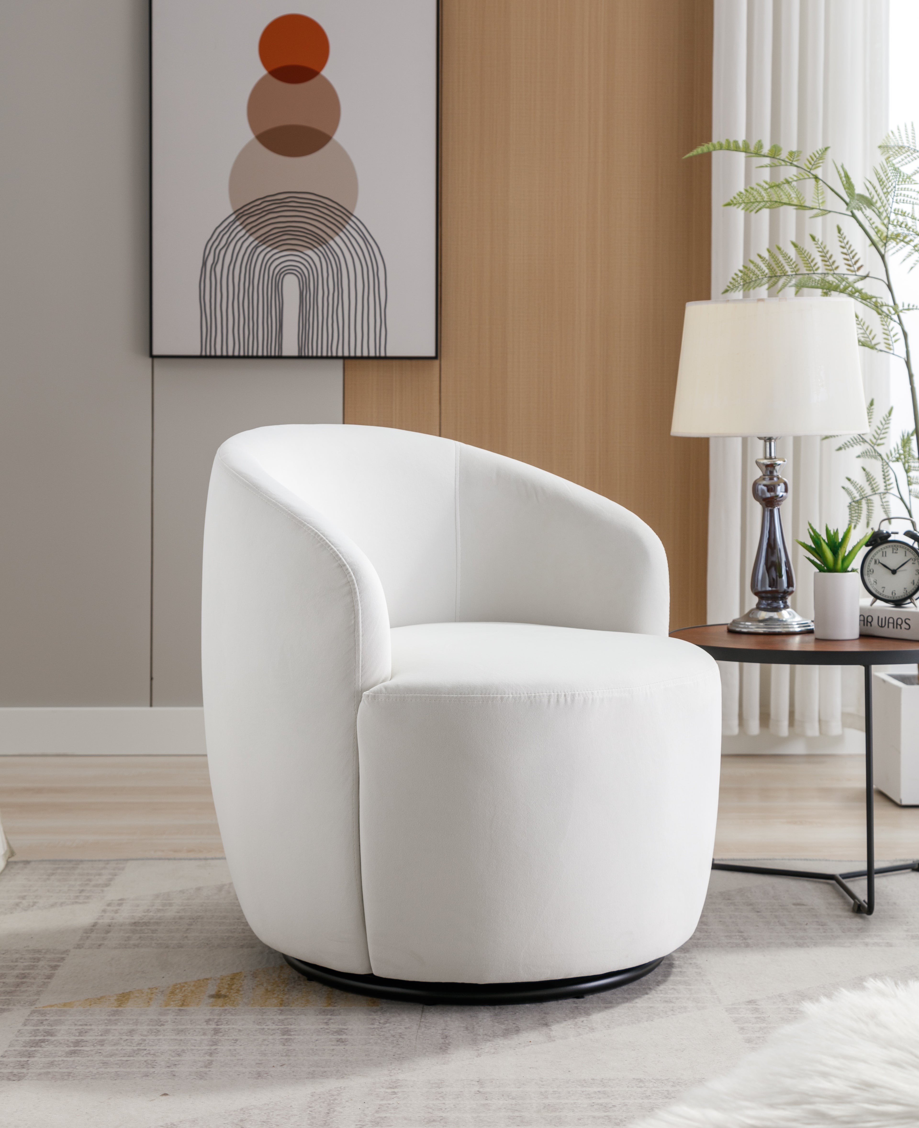 Tilde Barrel Velvet Accent Chair
