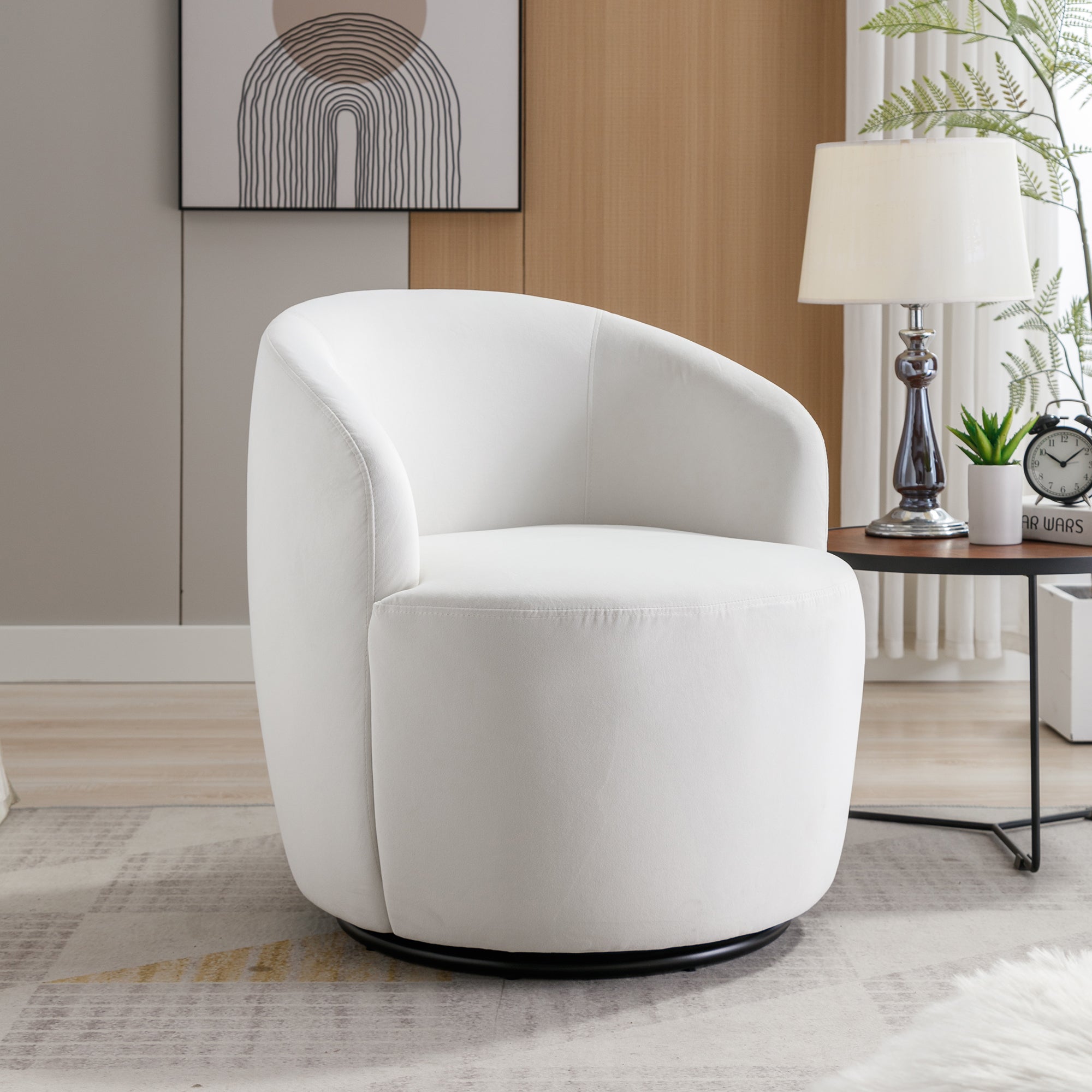 Tilde Barrel Velvet Accent Chair