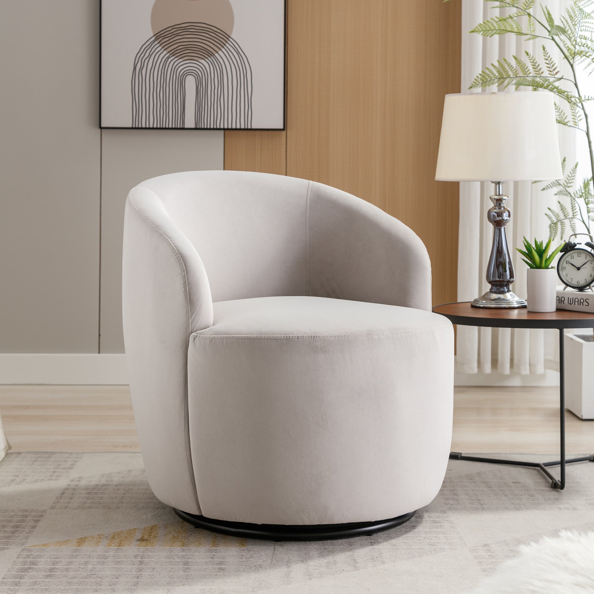 Tilde Barrel Velvet Accent Chair