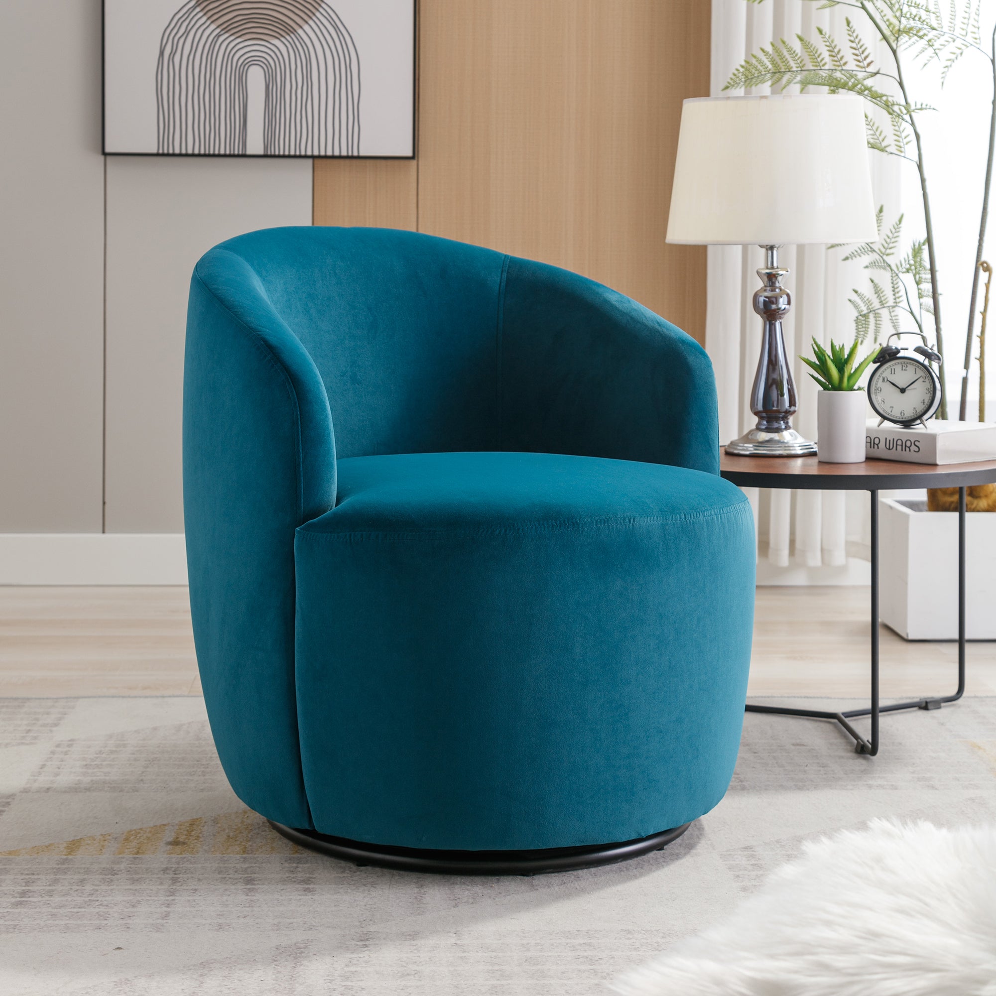 Tilde Barrel Velvet Accent Chair