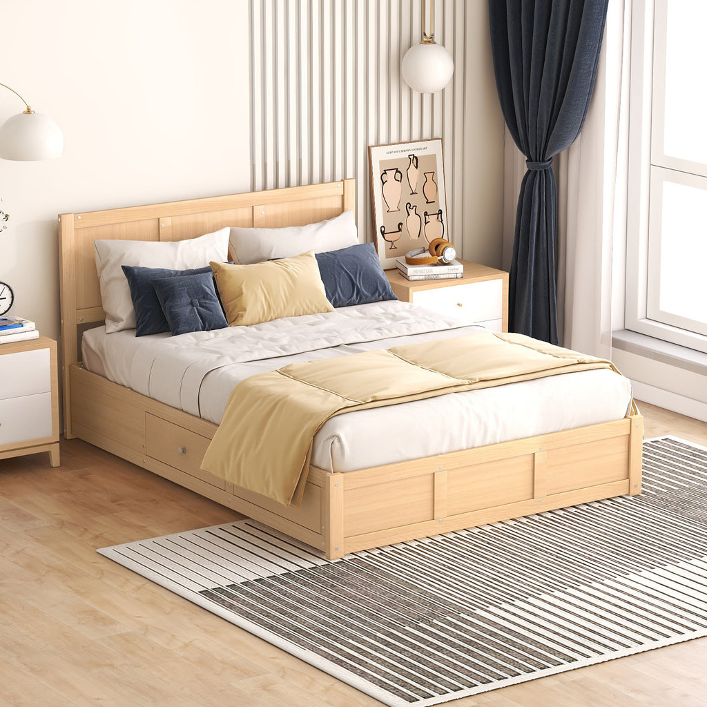 Lova Solid Wood Full Platform Bed Frame