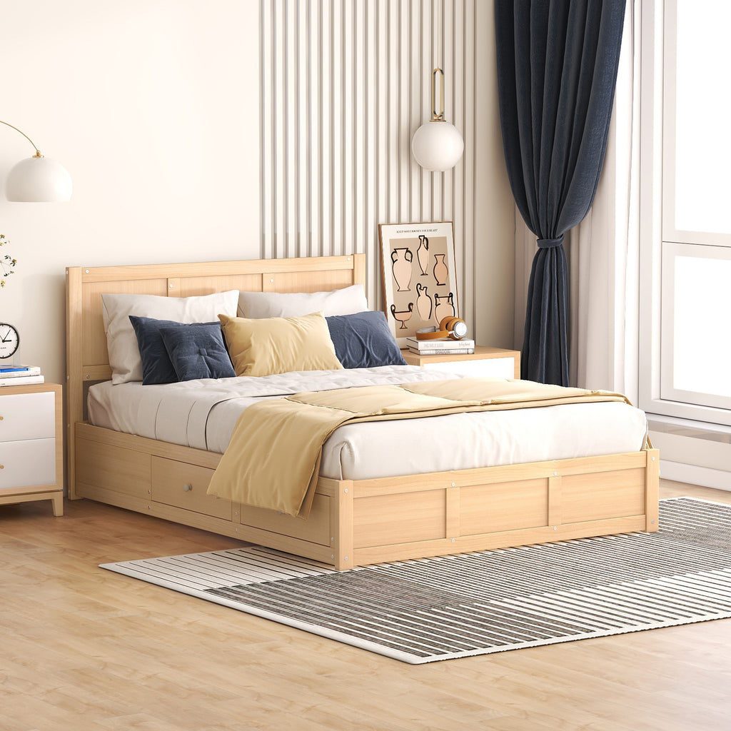 Lova Solid Wood Full Platform Bed Frame