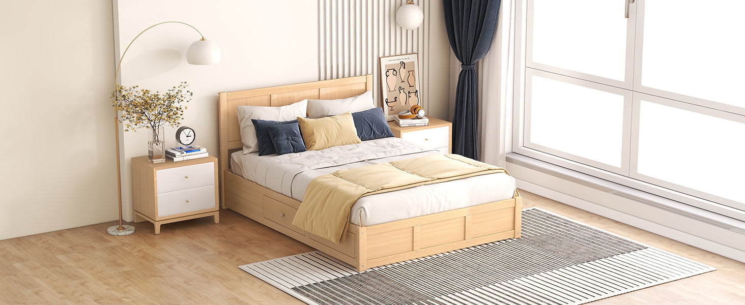 Lova Solid Wood Full Platform Bed Frame