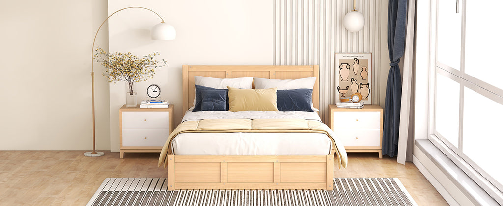 Lova Solid Wood Full Platform Bed Frame