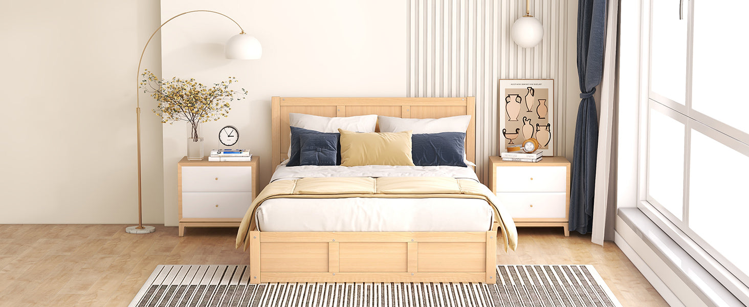 Lova Solid Wood Full Platform Bed Frame