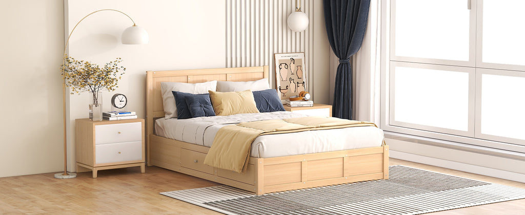 Lova Solid Wood Full Platform Bed Frame