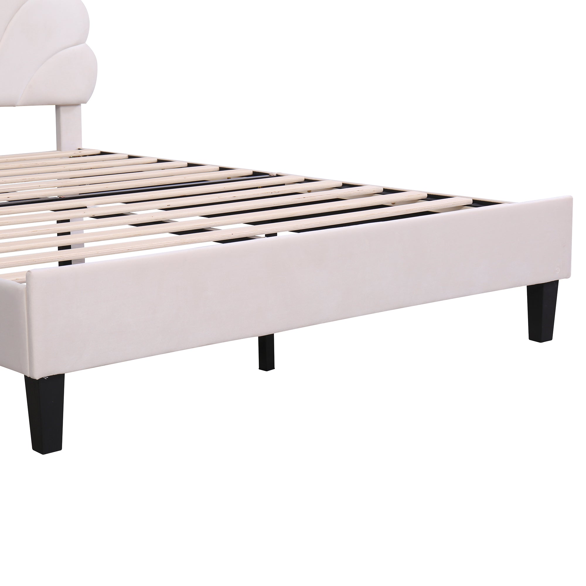 Nanne Velvet Queen Platform Bed Frame