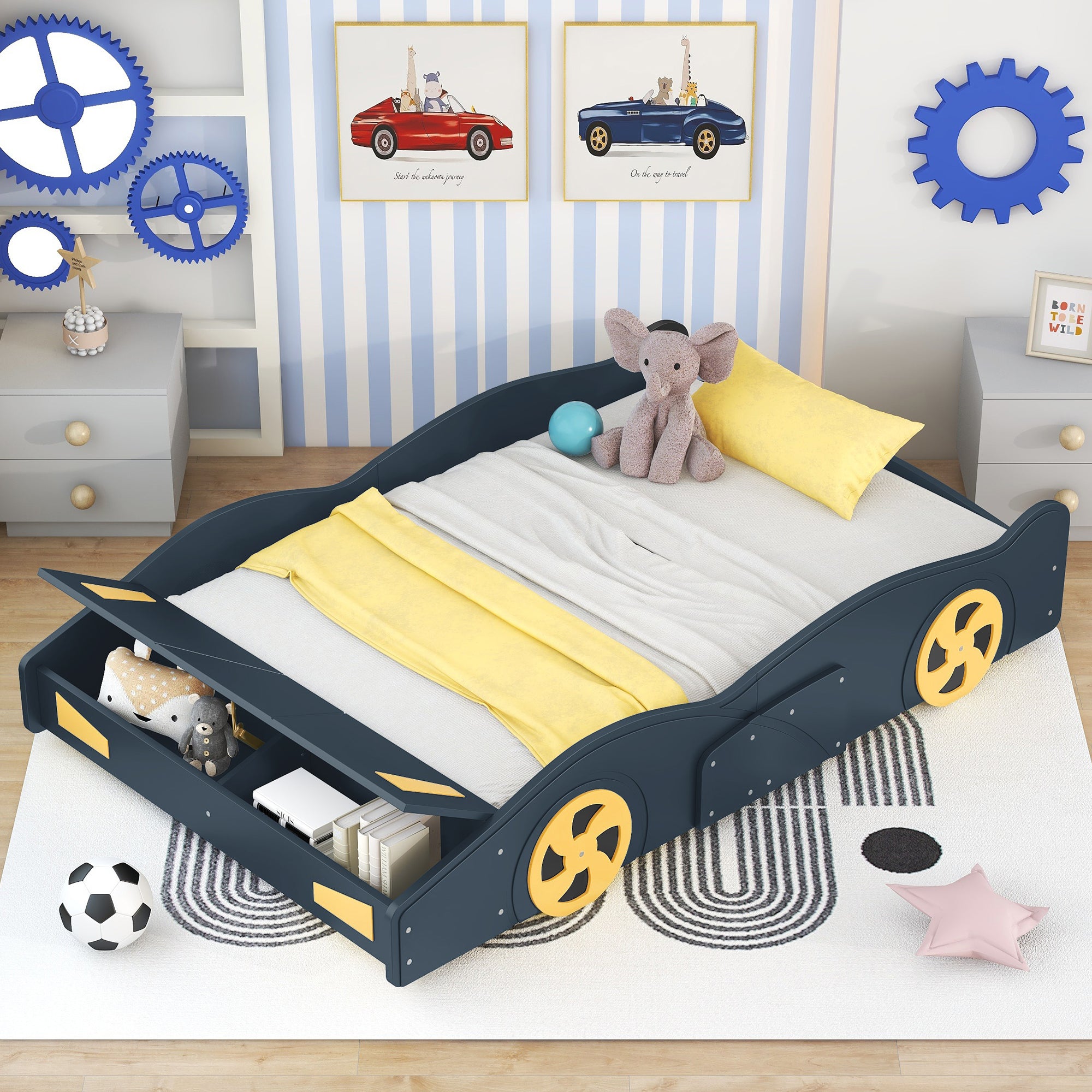 Berit Solid Wood Full Platform Bed Frame