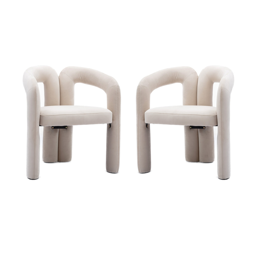 Merete Barrel Velvet Accent Chair