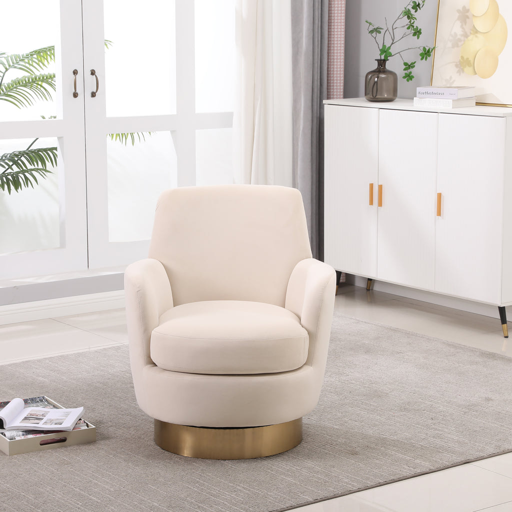 Lene Barrel Velvet Accent Chair
