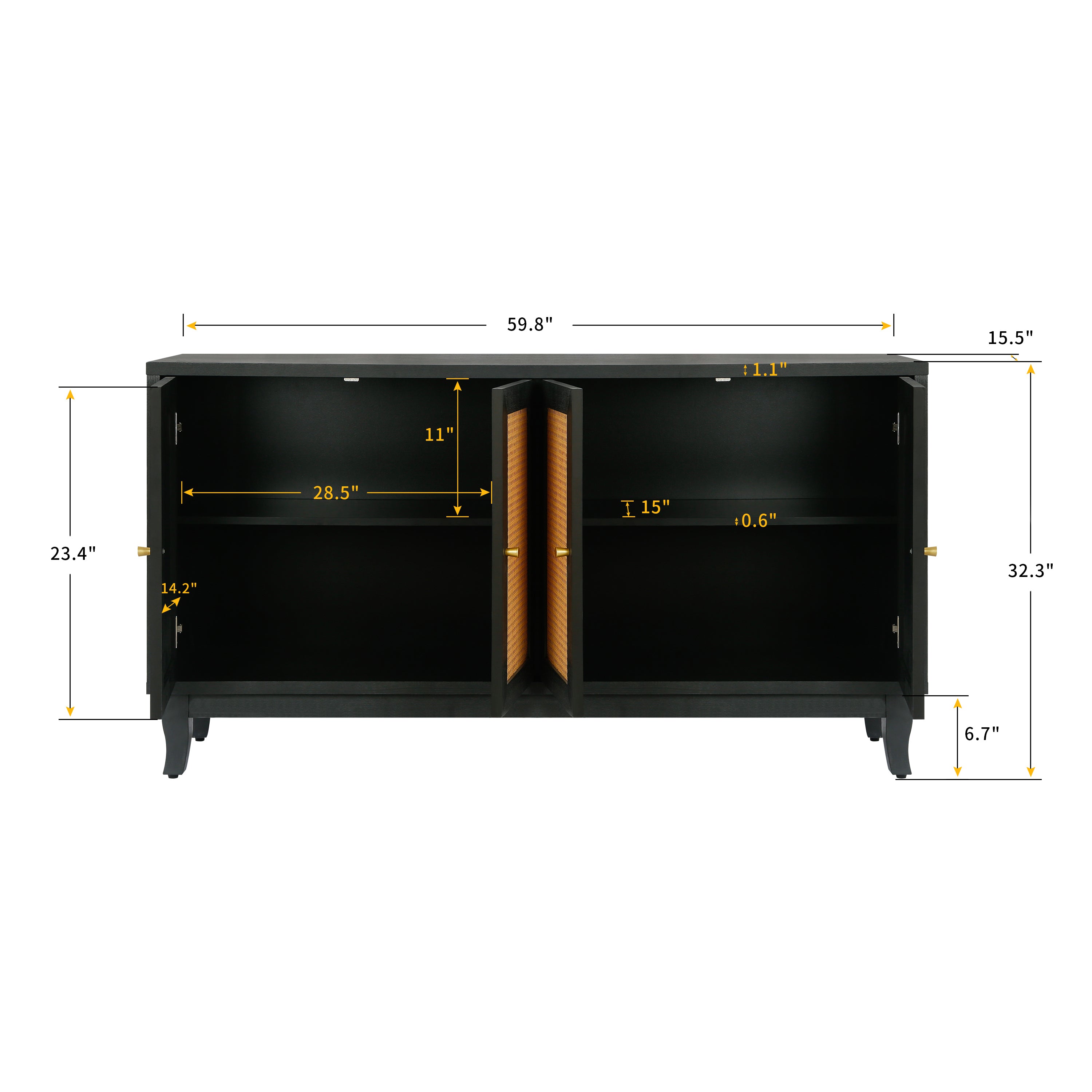 Jenrik Storage Rattan Cabinet