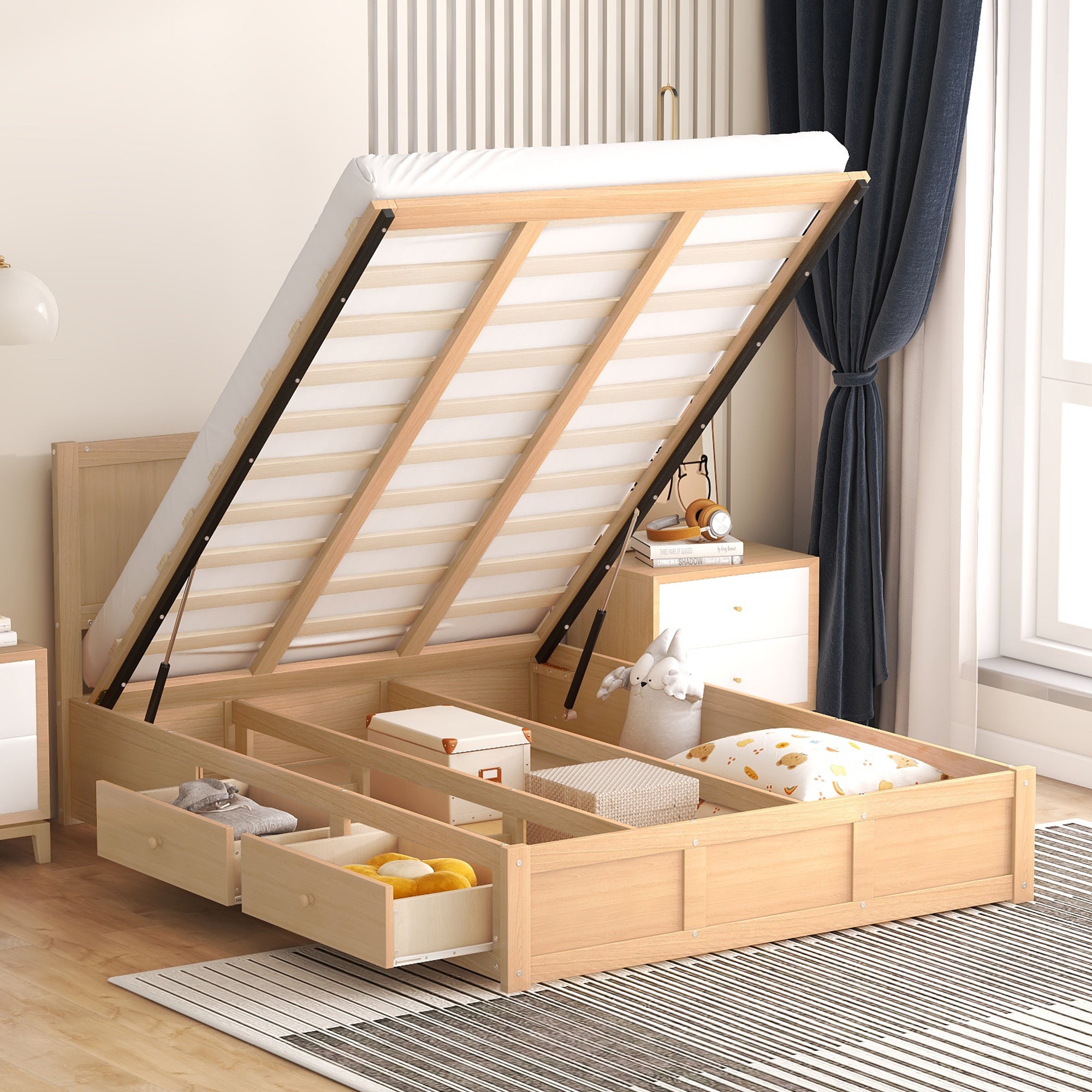 Lova Solid Wood Full Platform Bed Frame