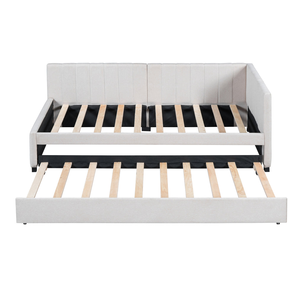 Asger Linen Twin Bed Frame