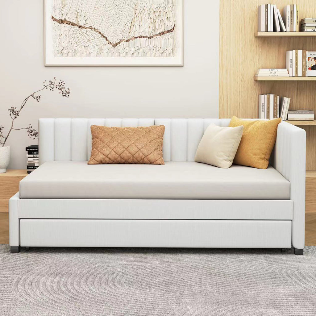 Asger Linen Twin Bed Frame