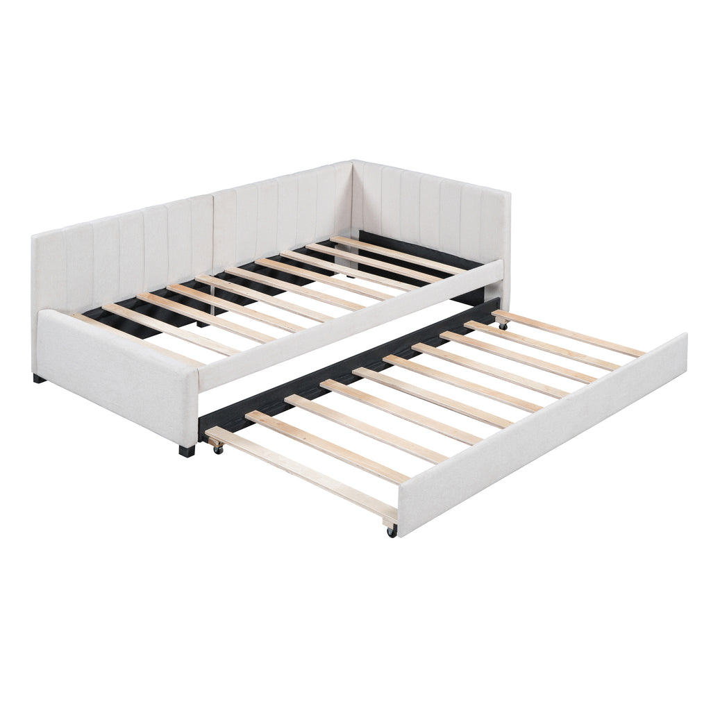 Asger Linen Twin Bed Frame