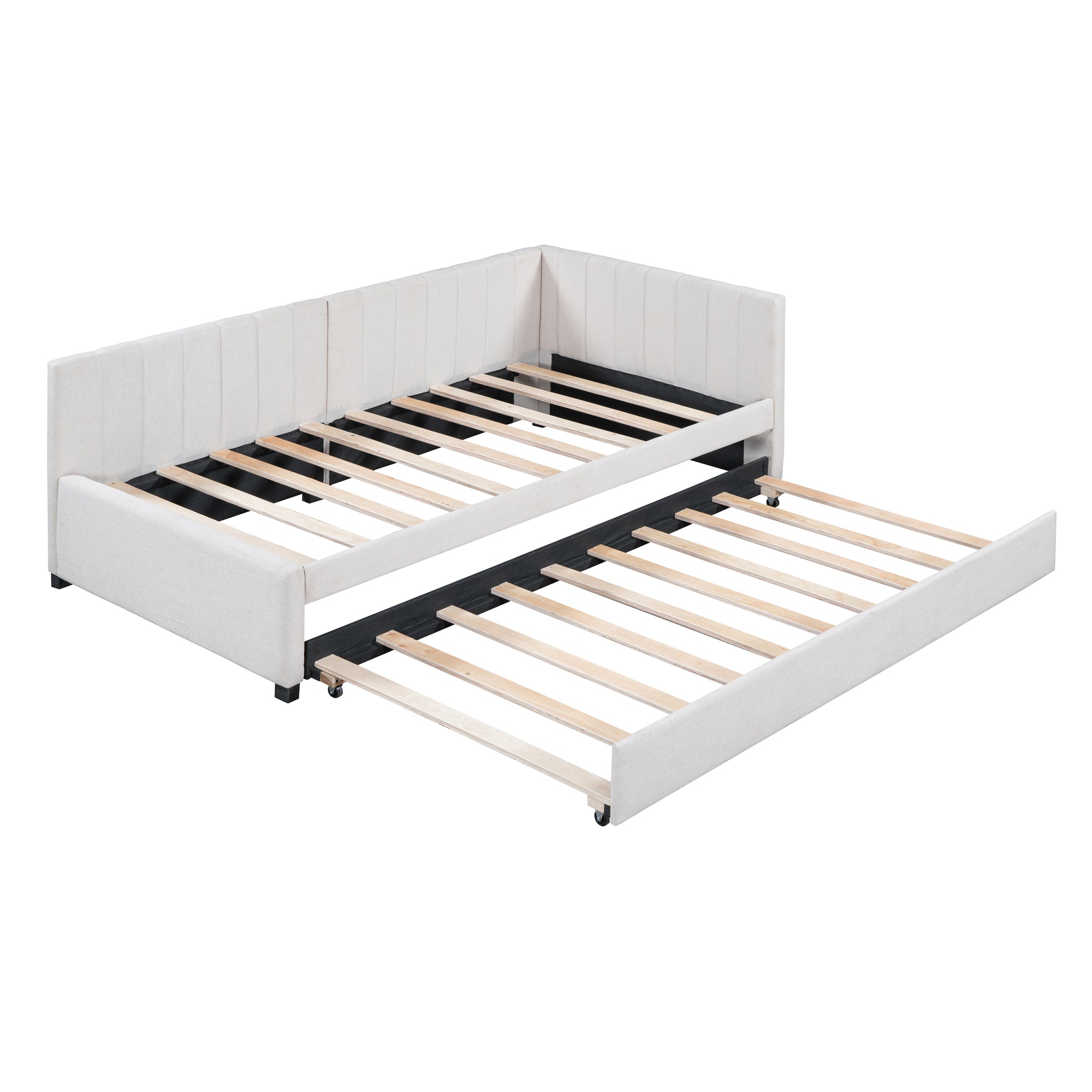 Asger Linen Twin Bed Frame