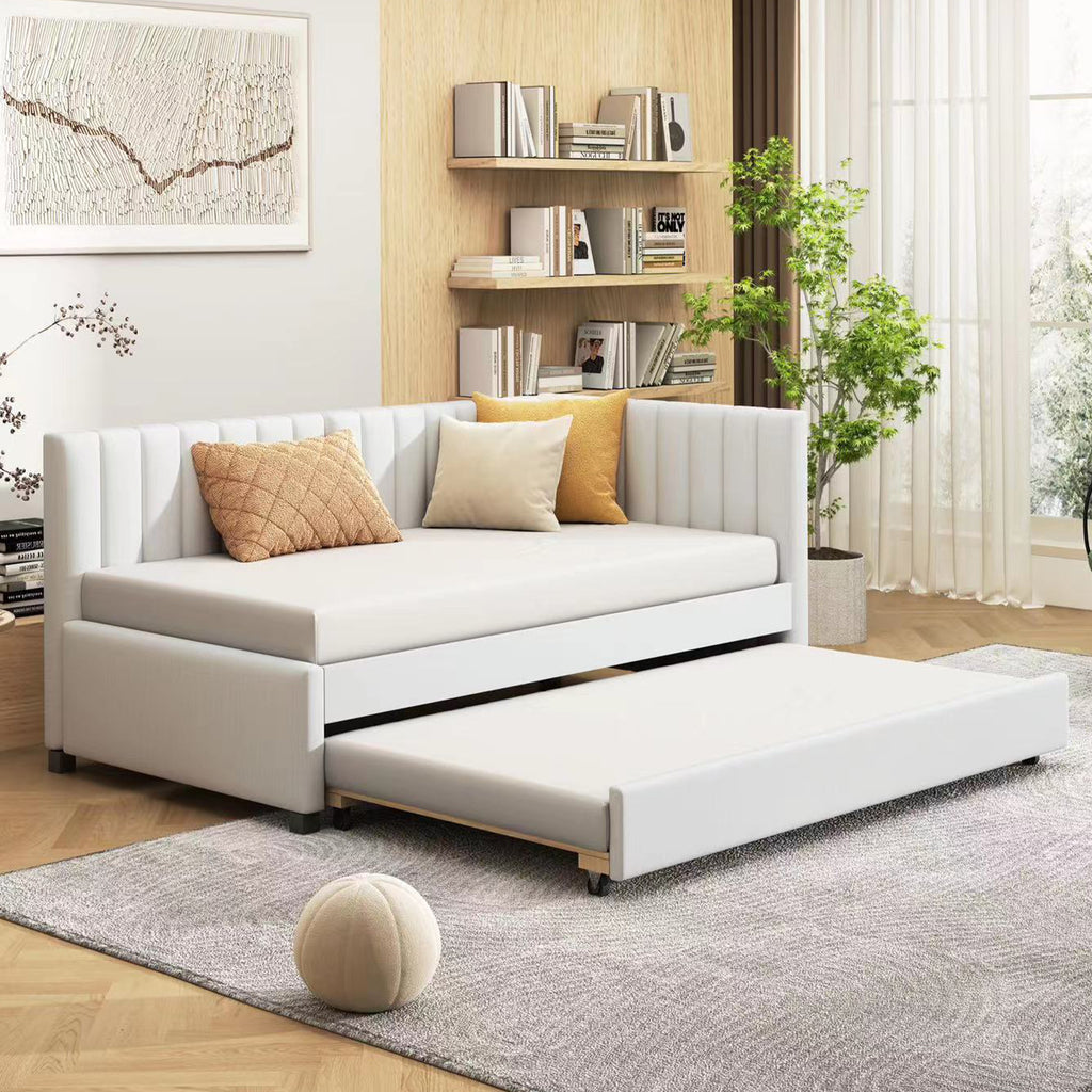 Asger Linen Twin Bed Frame