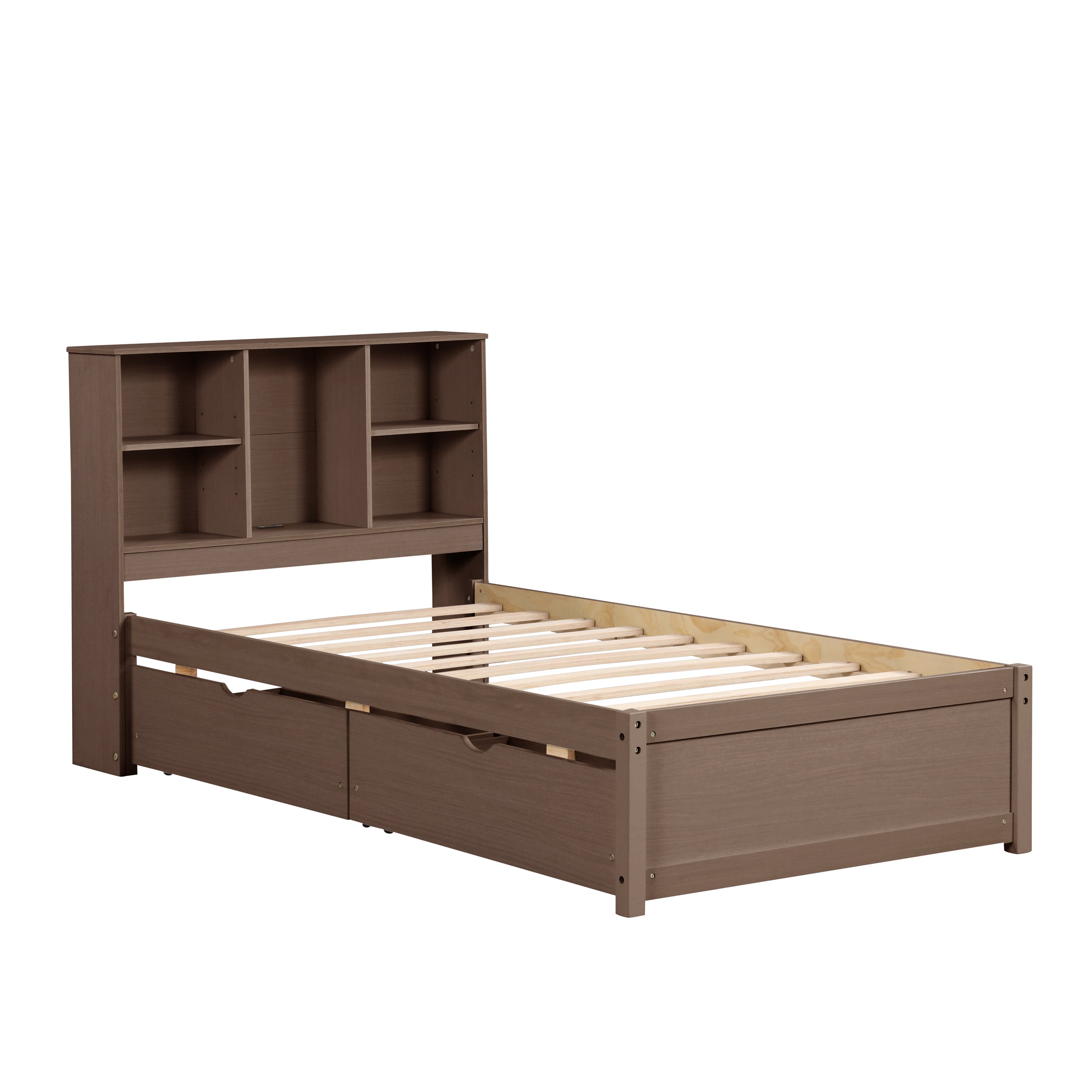 Mette Walnut Twin Bed Frame