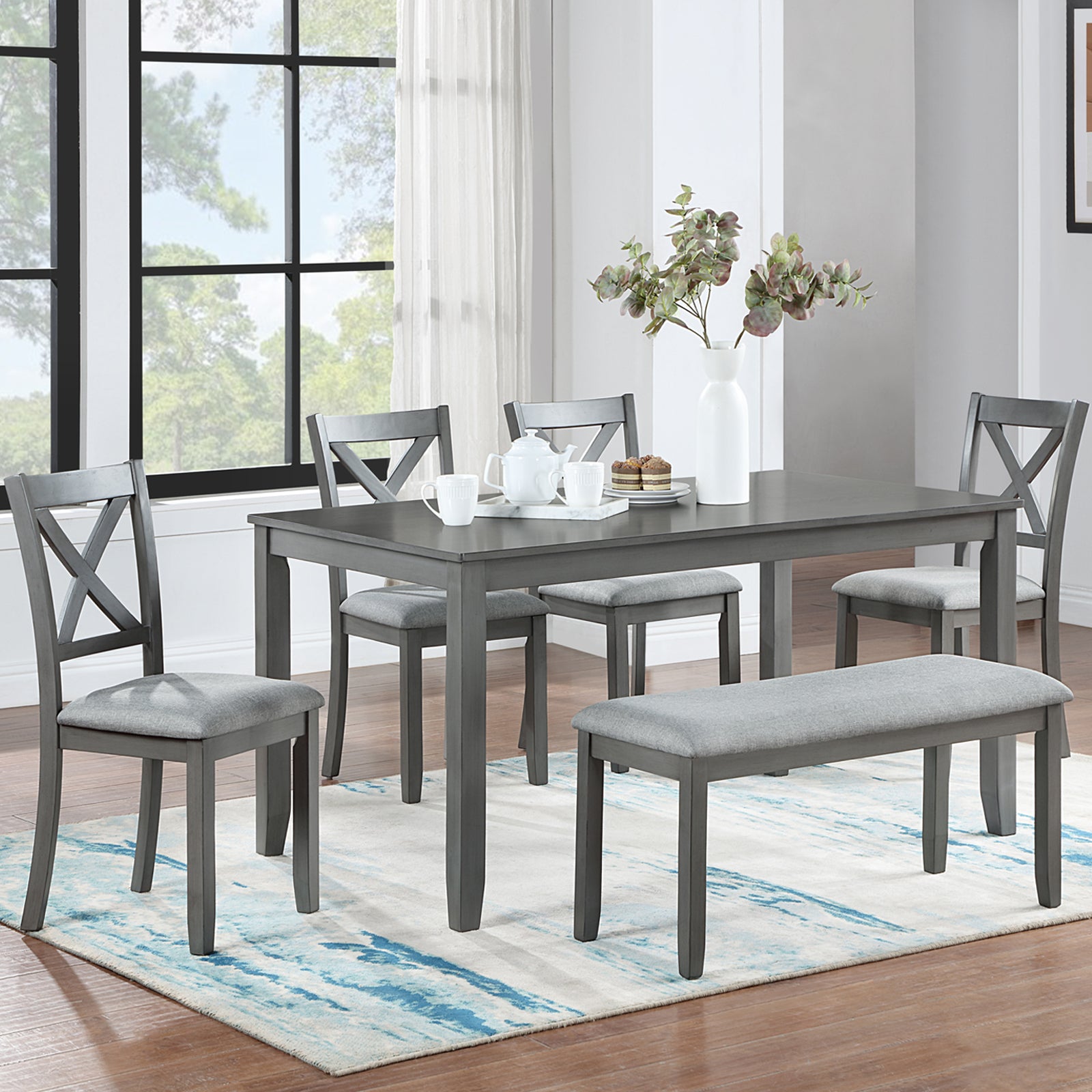 Brede 6-Piece Walnut Dining Set
