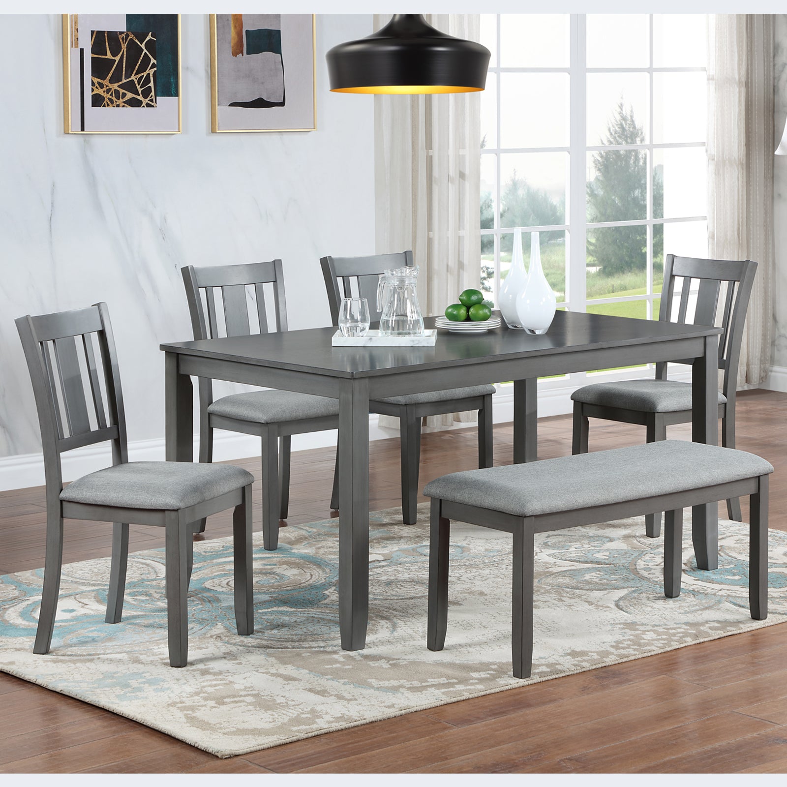 Brede 6-Piece Walnut Dining Set