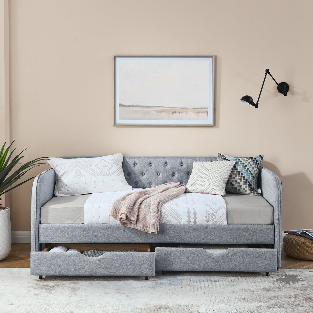 Ciri Storage Linen Sofa Bed