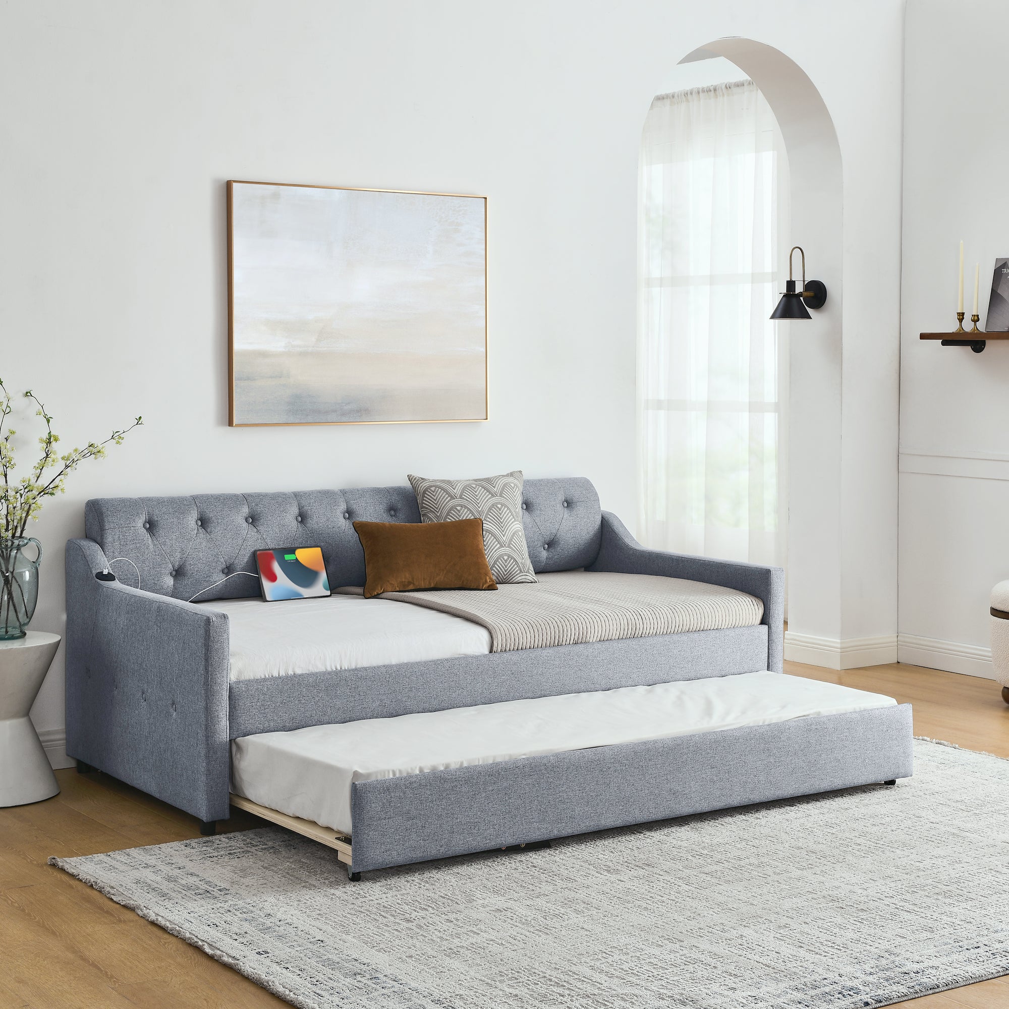 Trine Linen Sofa Bed